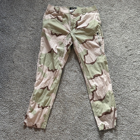 Qilo x wrmfzy Other - Men's Desert Camo Cargo Pants - Green Tan Brown